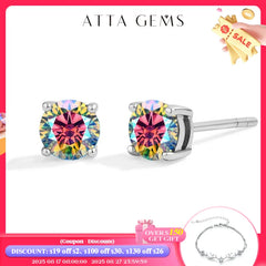 0.5CT Colored Moissanite Stud Earrings