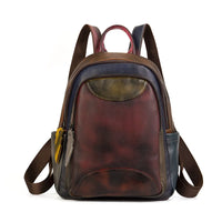 Vintage Patchwork Genuine Leather Backpack by Snagg A Backpack