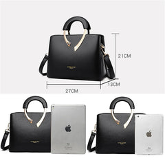 PU Leather Casual Tote Shoulder Bag