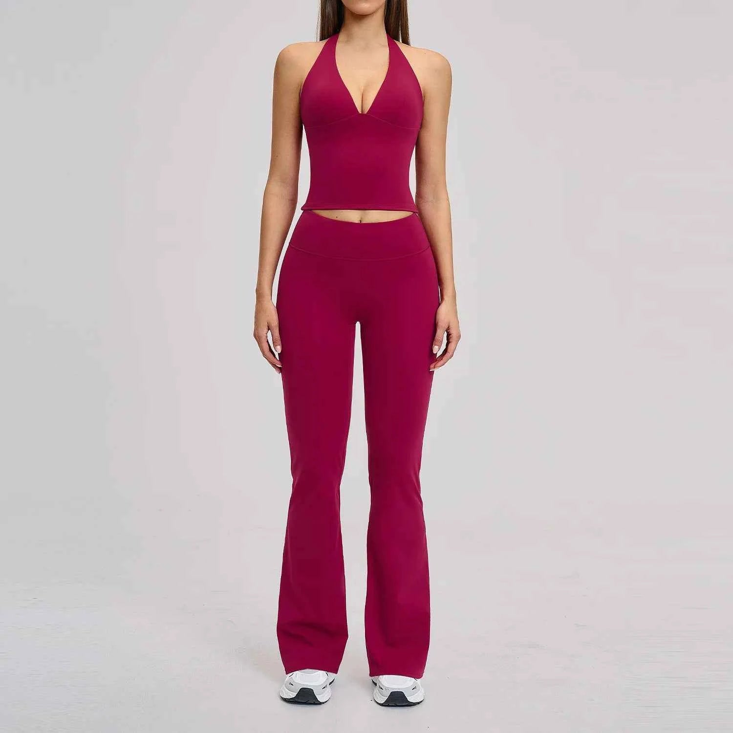 Women's 2-Piece Yoga Set | High Waist Leggings & Sports Bra Workout Fitness Gym Tracksuit