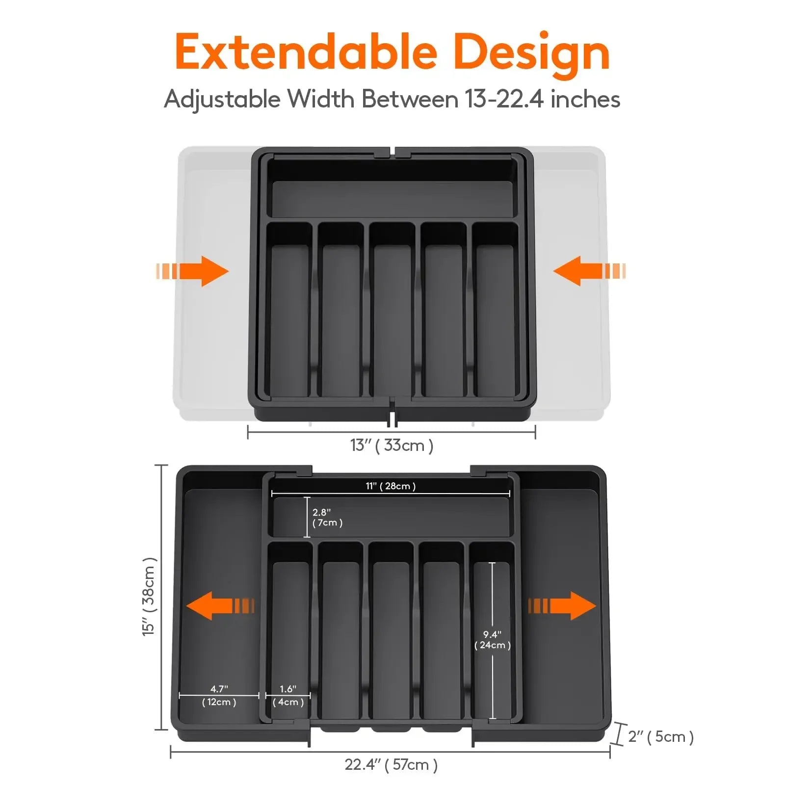 Adjustable Kitchen Storage Organizer Tray by Snagg A Tray