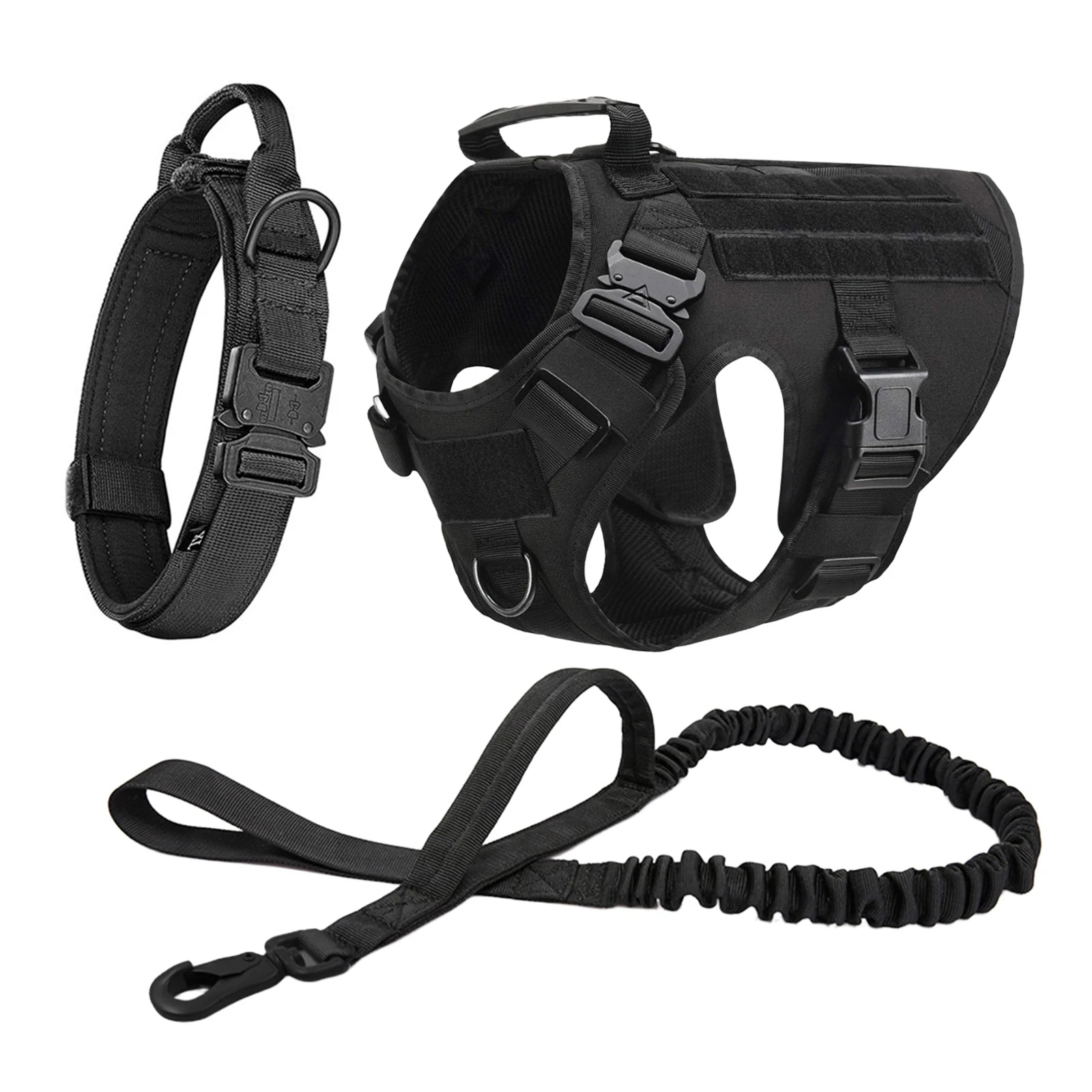 Tactical Dog Harness with MOLLE Pouches – Training Vest for Medium & Large Dogs, German Shepherd