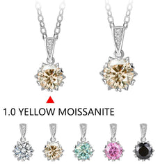 1 Carat Round Brilliant Moissanite Pendant Necklace - SnaggIt