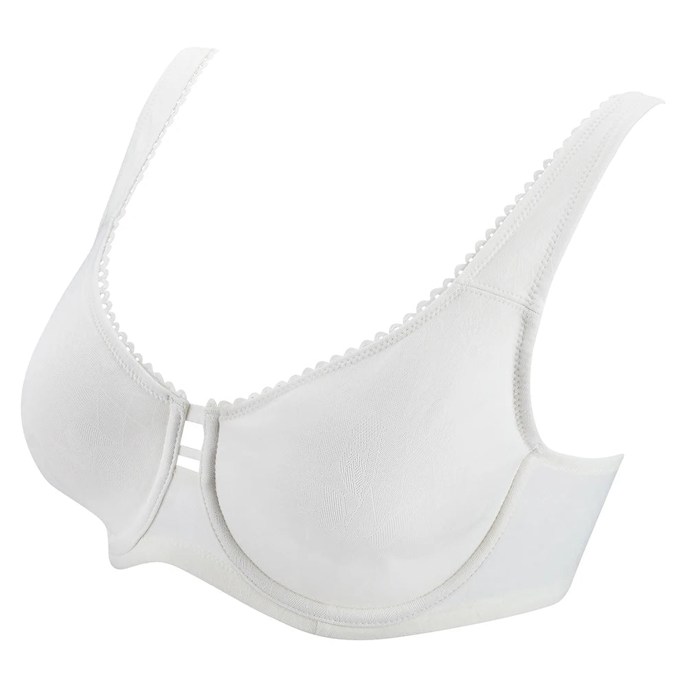 Plus Size Minimizer Bra | Lace Underwire Full Coverage Unlined Wide Strap