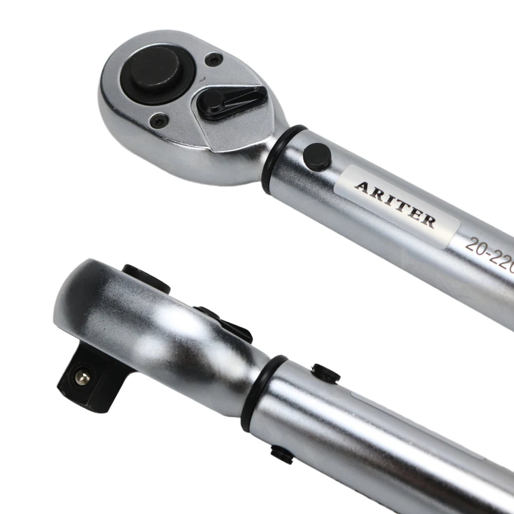 1/2" Drive Torque Wrench Set – 20–220Nm with Sockets & Extension Bars