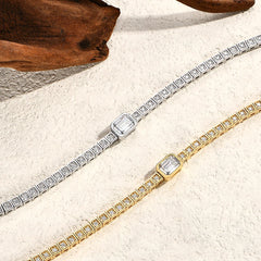 Emerald Cut Moissanite Tennis Bracelet - Bracelets