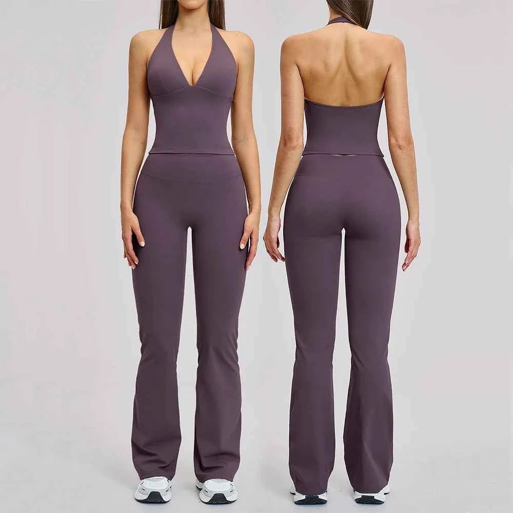 Women's 2-Piece Yoga Set | High Waist Leggings & Sports Bra Workout Fitness Gym Tracksuit