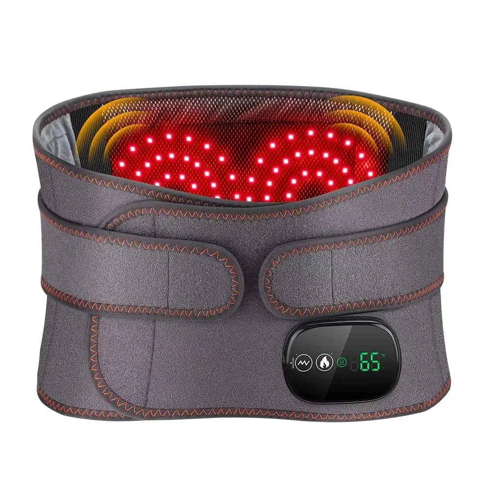 Cordless Waist Belt Massager – Heated Vibration Lumbar Support & Back Relief Brace