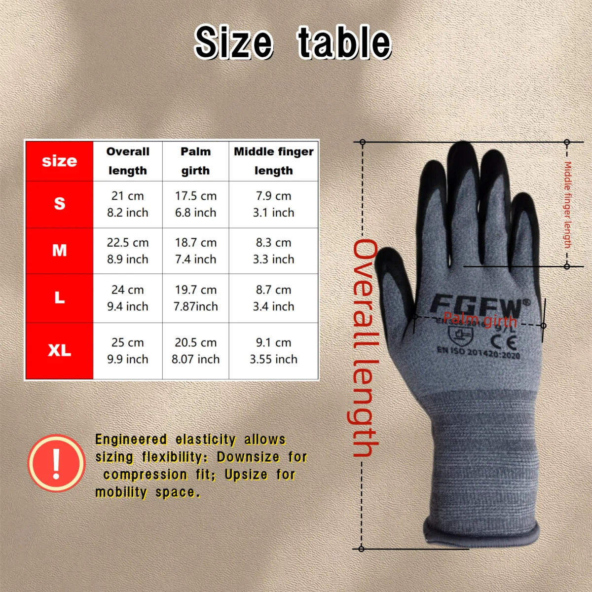 Nitrile Coated Work Gloves for Gardening/Workshop by Snagg A Gloves