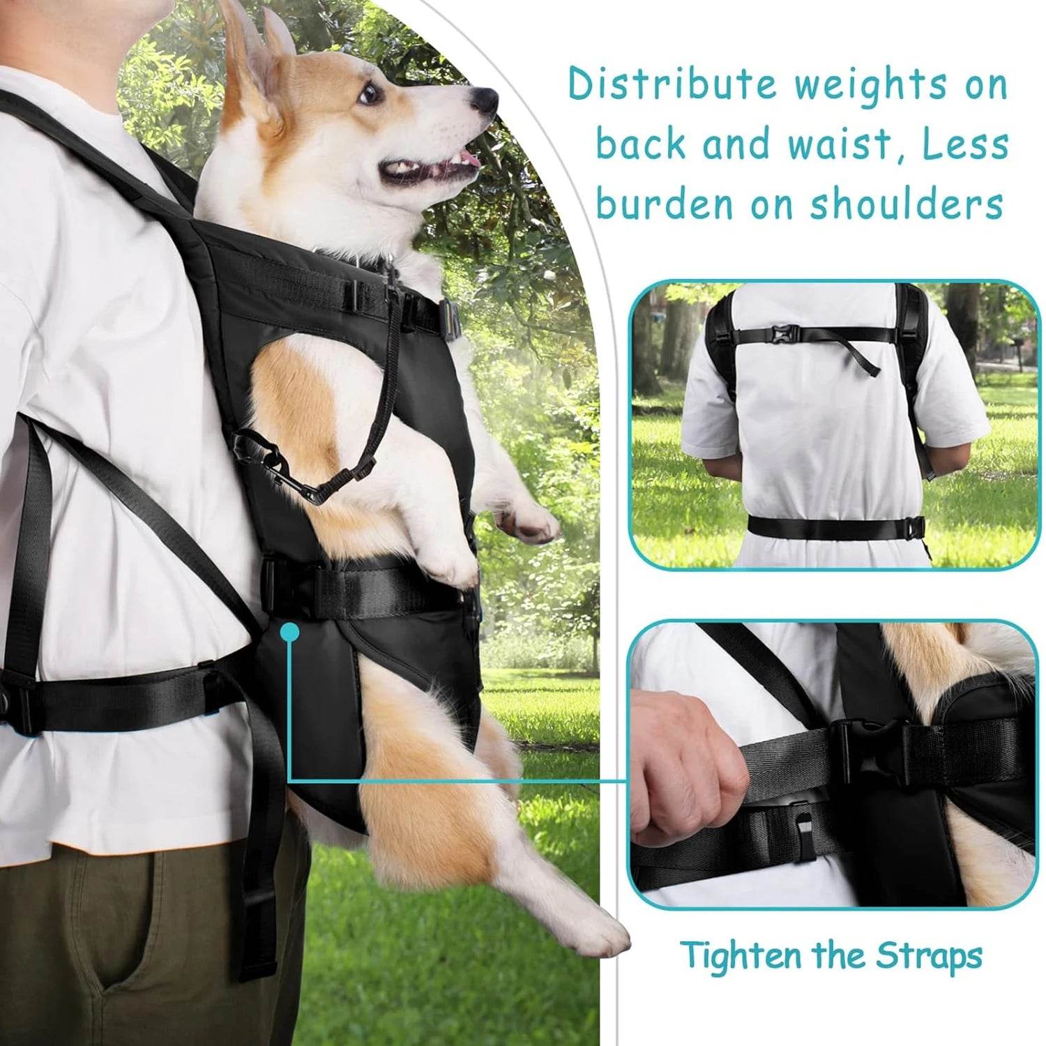 Adjustable Front & Backpack Style for Dogs & Cats - SnaggIt