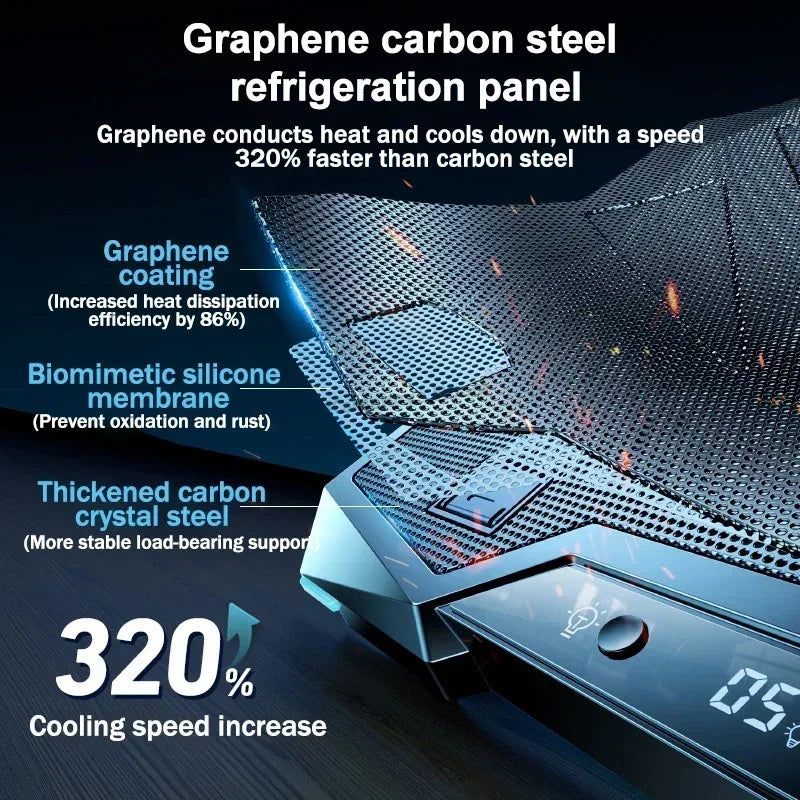 Laptop Cooling Pad Foldable Adjustable Stand for 12″–18″ Laptops by Snagg A Cooling Pad