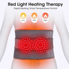 Cordless Waist Belt Massager – Heated Vibration Lumbar Support & Back Relief Brace