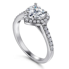 1–2ct Pink Heart Moissanite Ring