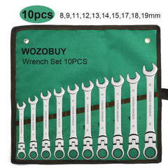 Flex Head Ratchet Spanner Wrench Set (8–22mm) by Snagg A Wrench Set