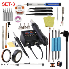 2-in-1 SMD Rework Soldering Station with Hot Air Gun & Iron - SnaggIt