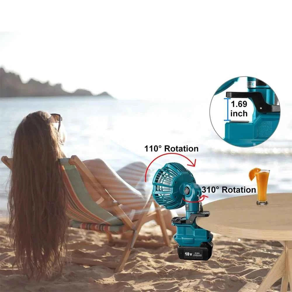 Clip-on cordless fan for Makita 18V batteries – image 5