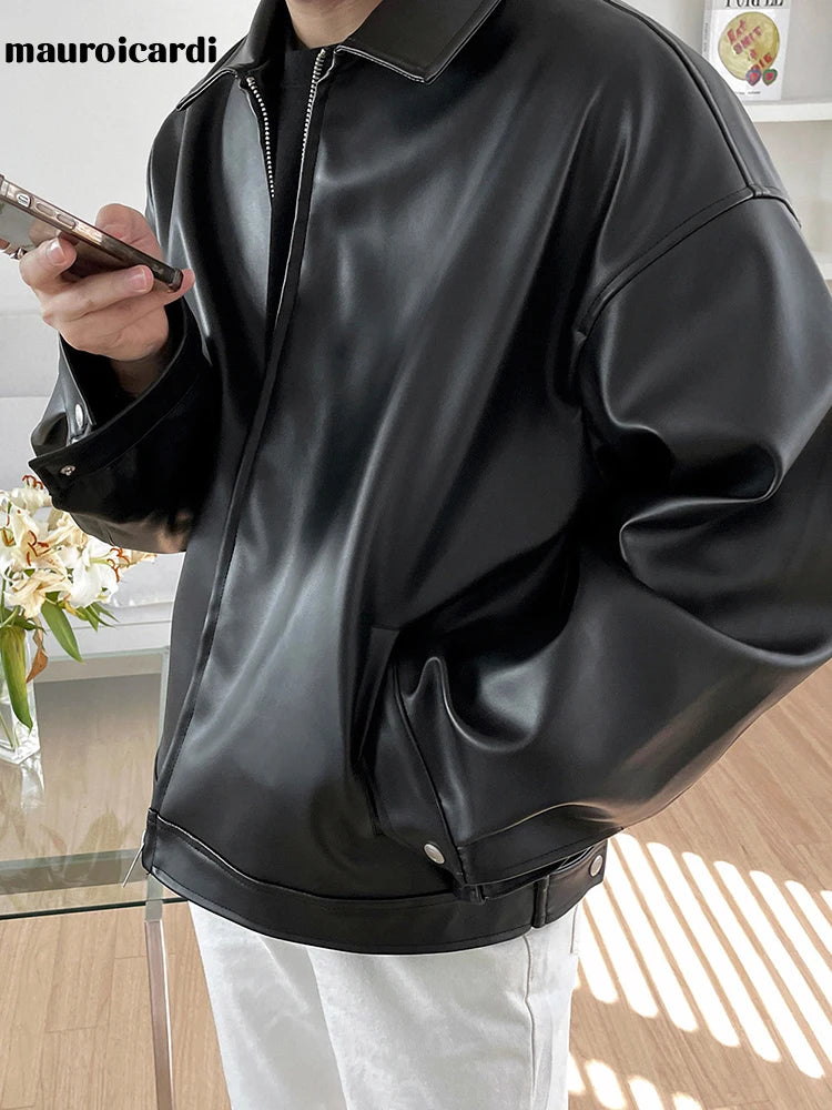 Short Black PU Leather Jacket by Snagg A Jacket