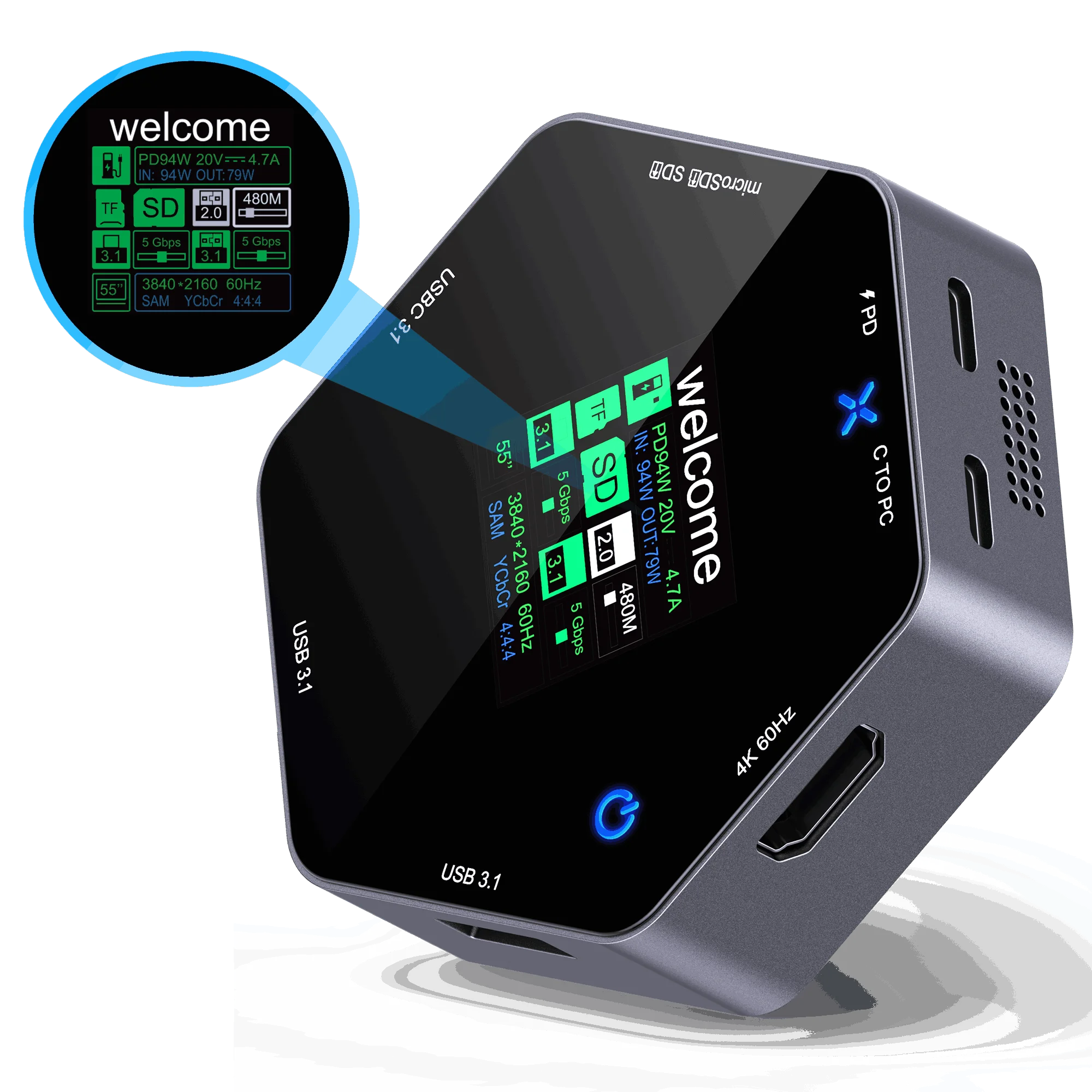 8 in 1 USB-C Hub Docking Station by Snagg A Charging Station