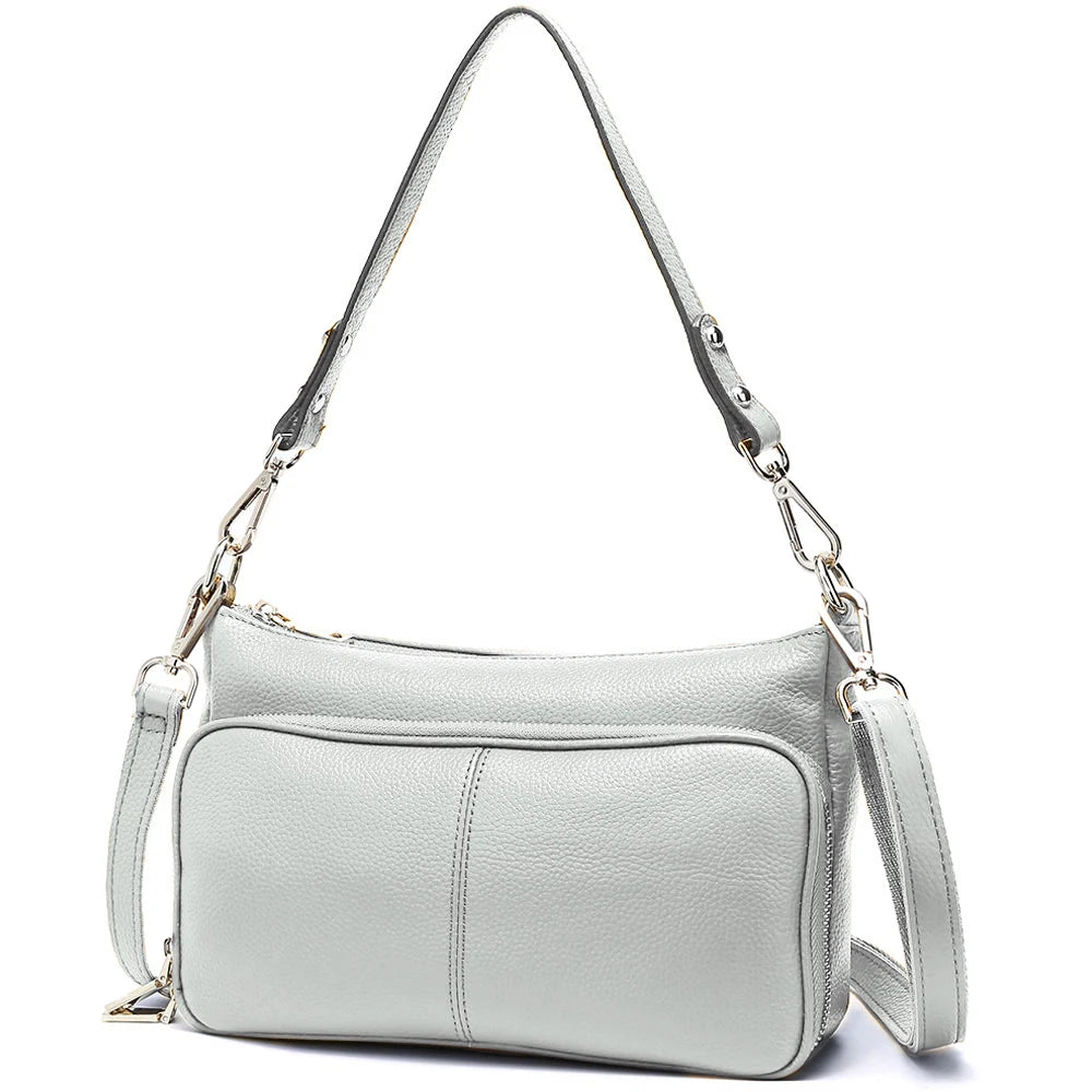 100% Genuine Leather Women's Hobo Shoulder Bag – Crossbody Messenger Bag in High-Quality Fashion Design