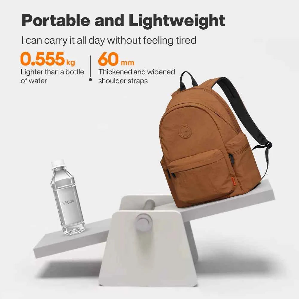 Lightweight Casual Laptop Backpack 15" – Water-Resistant Travel Bookbag & Small Hiking Bag (17–20L)