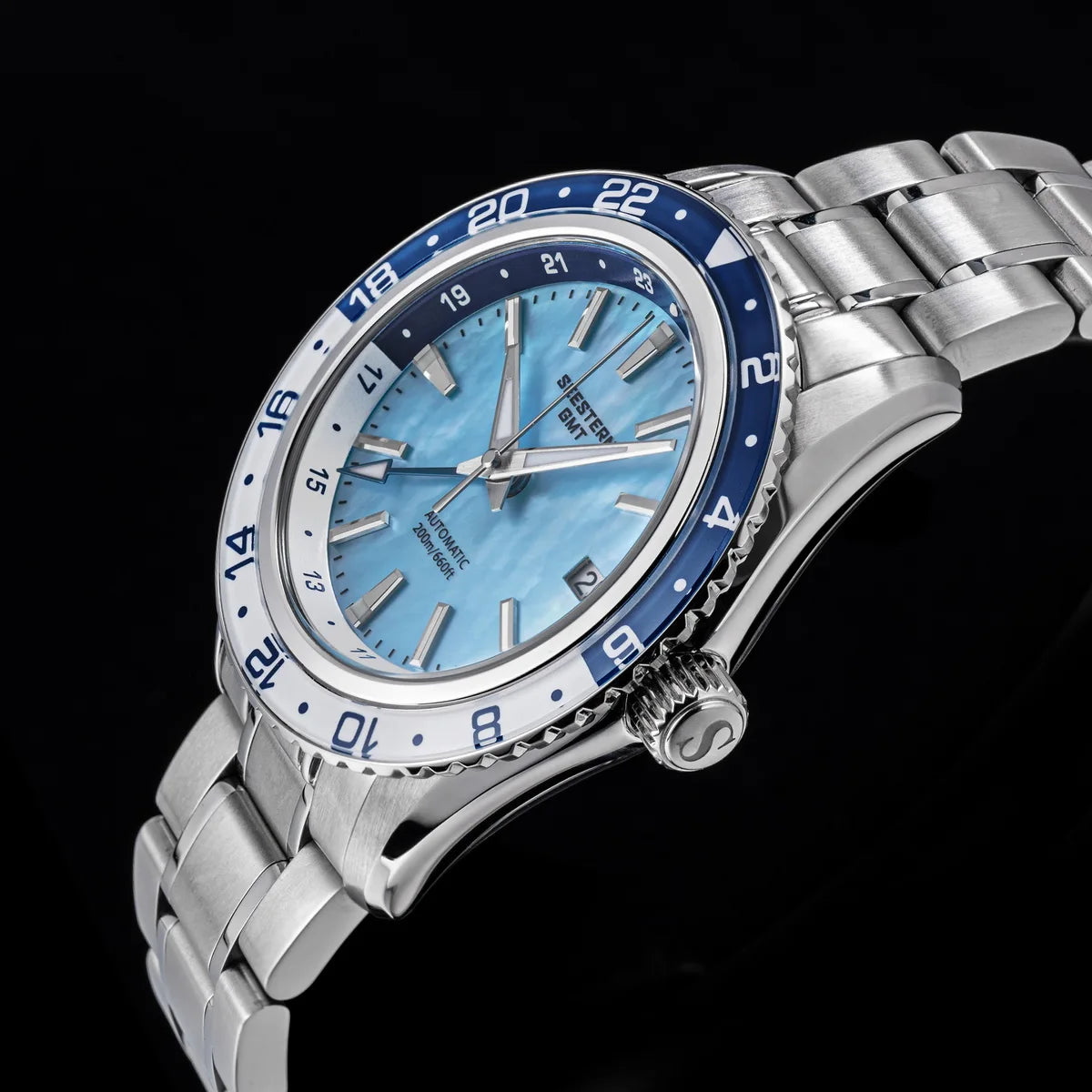 Automatic GMT Diver Watch – NH34 Movement | Sapphire Crystal | 20BAR Water Resistant | Dual Time Travel Edition - Men’s
