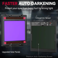 Large View Auto-Darkening Welding Helmet