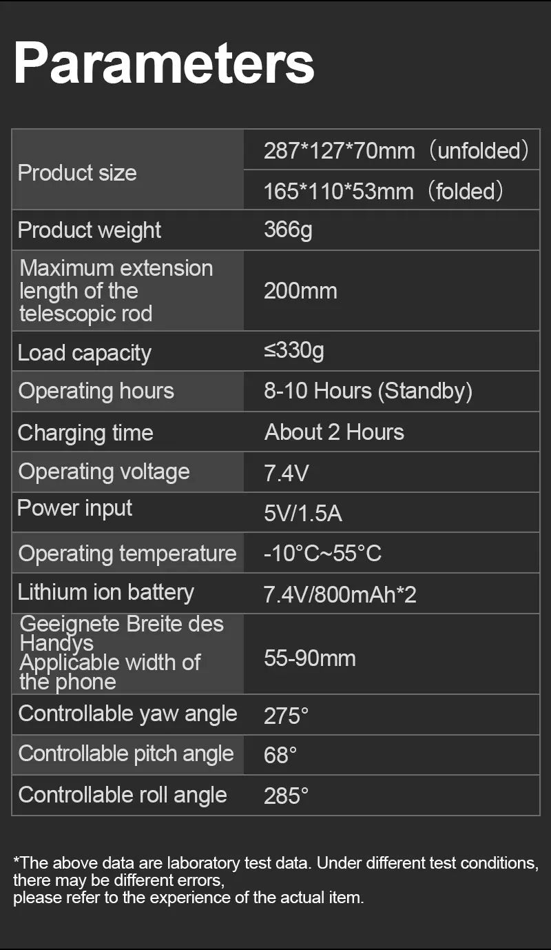 3-Axis Handheld Gimbal Phone Stabilizer with Extension Rod by Snagg A Phone Holder