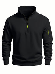 Men’s High-Neck Performance Sweatshirt | 2026 Autumn/Winter Half-Zip Windproof Top