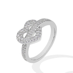 Heart-Shaped Full Moissanite Ring by Snagg A Ring