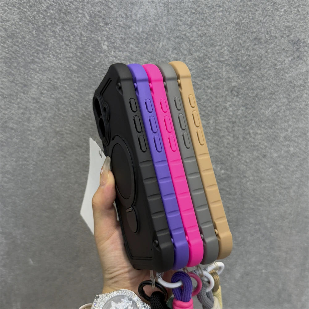 Wristband Lanyard Magsafe Magnetic Case - For iPhone 16 Series - Phone Cases & Covers