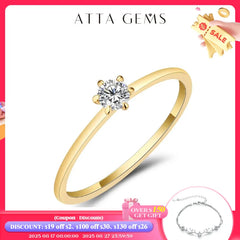 14K–18K Yellow Gold Moissanite Ring