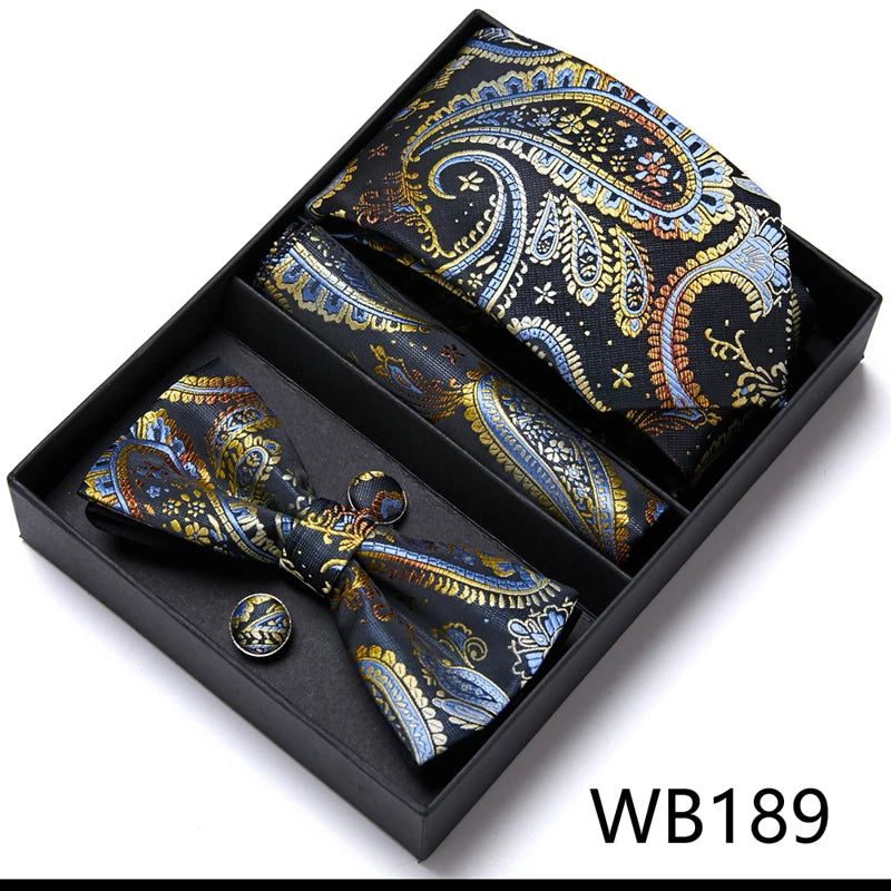 Men’s Luxury Tie & Bow Set - WB189 - Others In Fashion