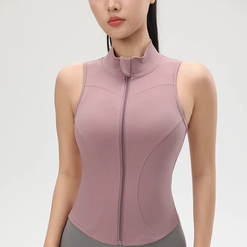 Women’s Shockproof Zipper Yoga Tank Top by Snagg A Tank Top