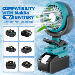 Cordless fan and camping light for Makita 18V batteries – image 3
