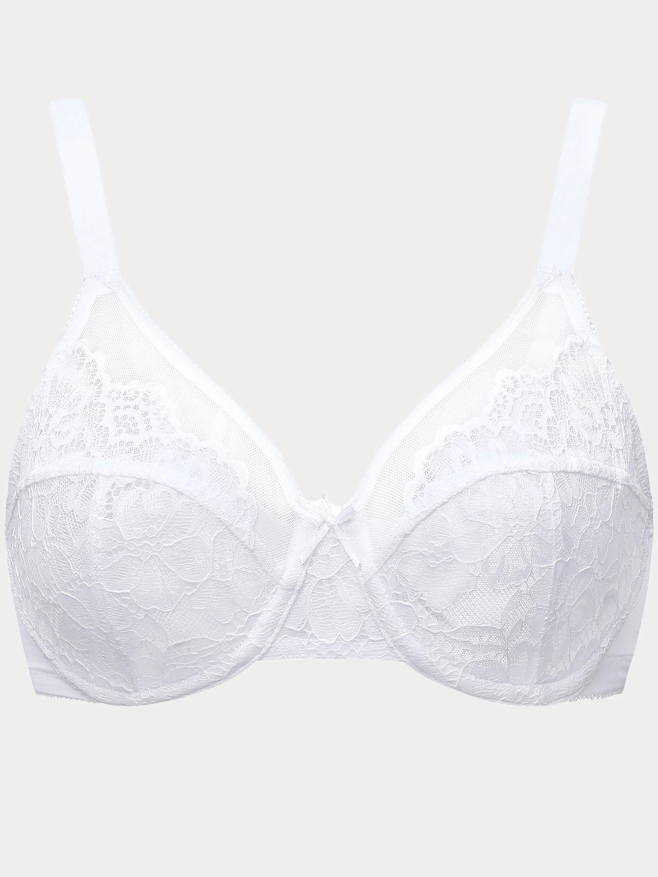 Plus Size Minimizer Bra | Floral Lace Underwire Full Coverage