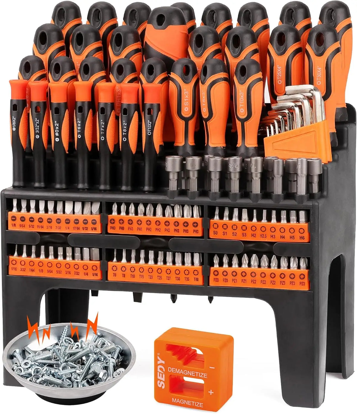 124-Piece Magnetic Screwdriver & Tool Set