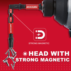 2" Impact Magnetic T30 Torx Screwdriver Bit Set – S2 Alloy Steel