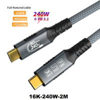 80Gbps PD 240W Type-C To Type-C Charging Cable by Snagg A Charging Cable