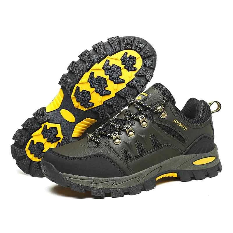 Unisex Leather Hiking Shoes – Autumn & Winter Trekking Shoes with EVA Insole & Rubber Sole