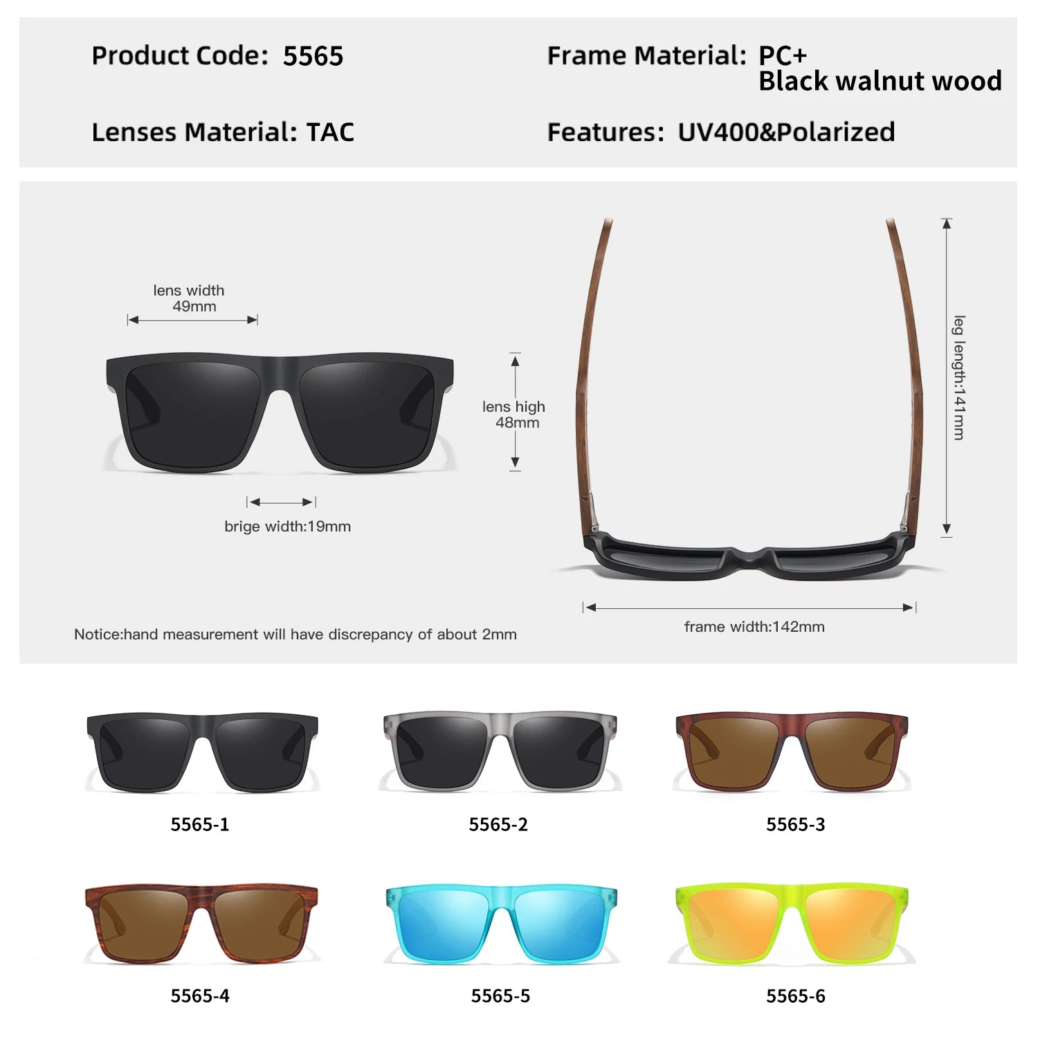 Wooden Polarized Sunglasses