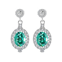 1.5CT Oval Moissanite Drop Earrings - SnaggIt