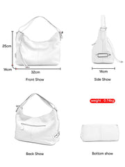 100% Genuine Leather Large Hobo Tote Bag – Women's Top Handle Shoulder Bag & Underarm Purse (0.74kg)