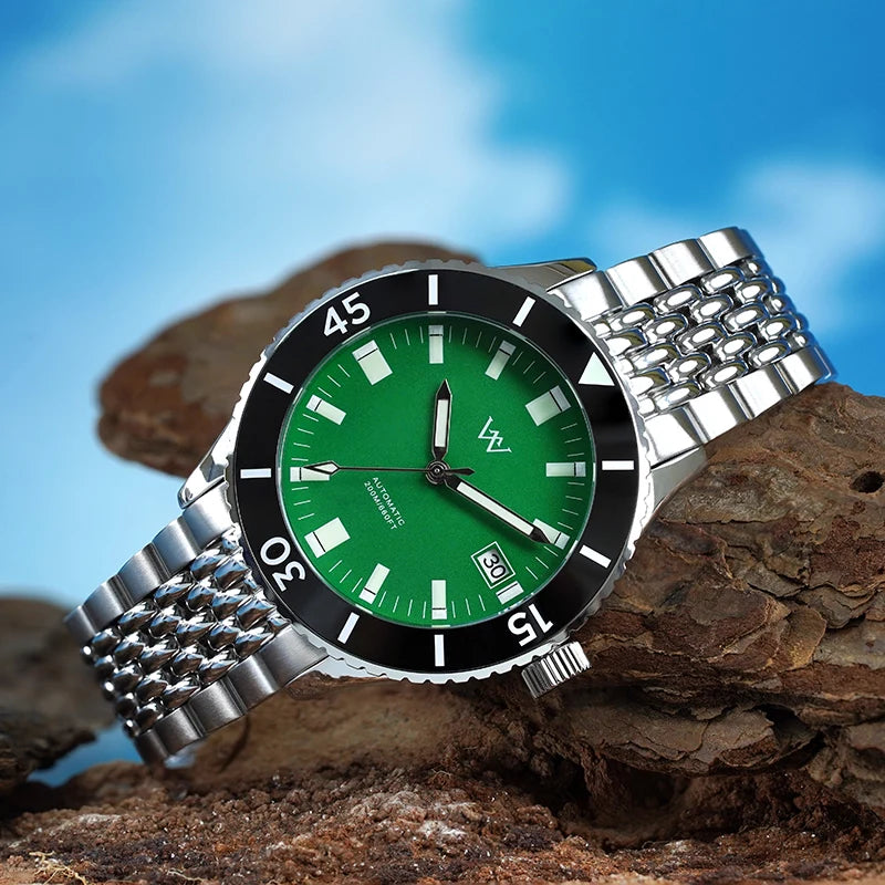 Automatic Mechanical Diver Watch – NH35 Ceramic Bezel | Sapphire AR Glass | 200M Waterproof - Men’s Watches