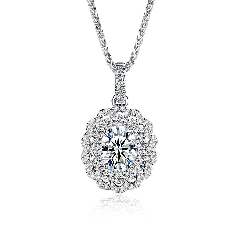 2ct Moissanite Ring & Necklace Set