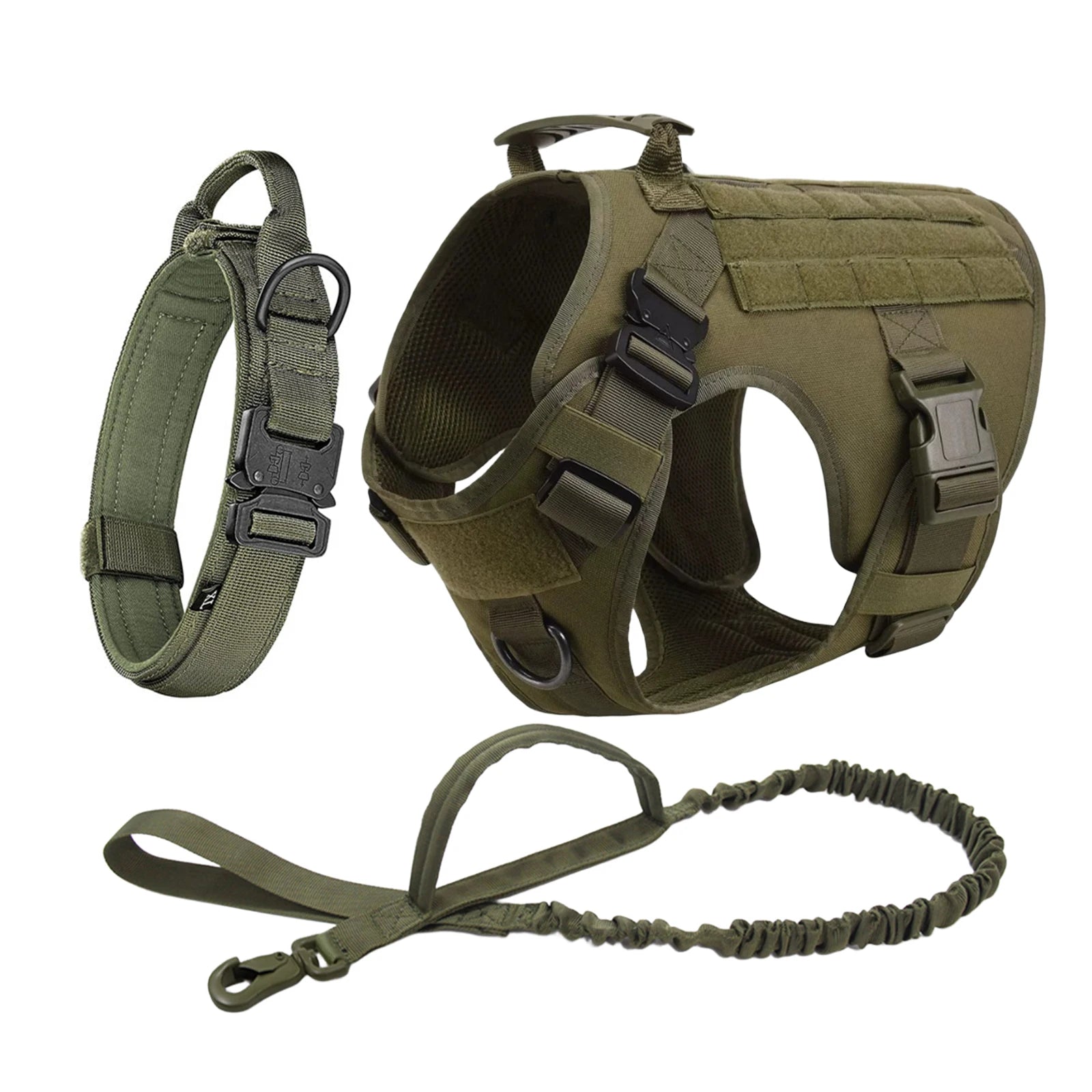 Tactical Dog Harness with MOLLE Pouches – Training Vest for Medium & Large Dogs, German Shepherd