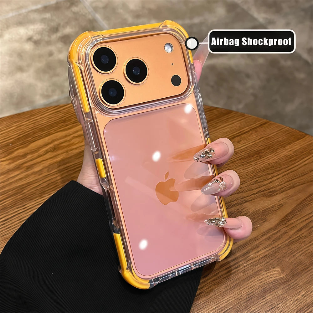 Four Corners Airbags Shockproof Acrylic Clear Case - for iPhone 15 Series - Phone Cases & Covers