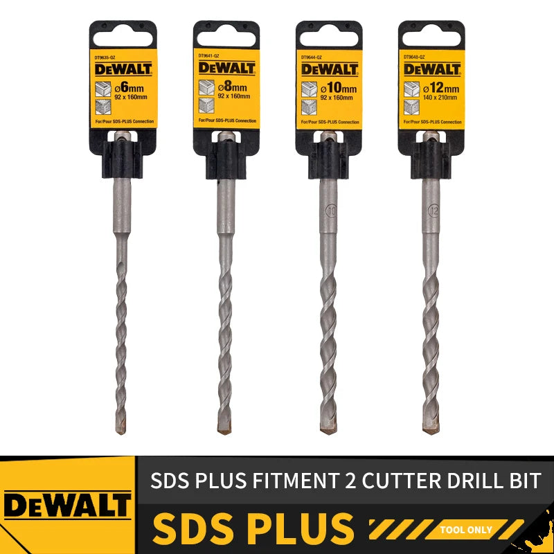 DeWalt SDS Plus Masonry Drill Bit 6mm / 8mm / 10mm / 12mm – 2 Cutter Rotary Hammer