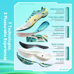 Marathon Carbon Plate Running Shoes – Ultra-Light, Shock Absorption, Rebound Technology