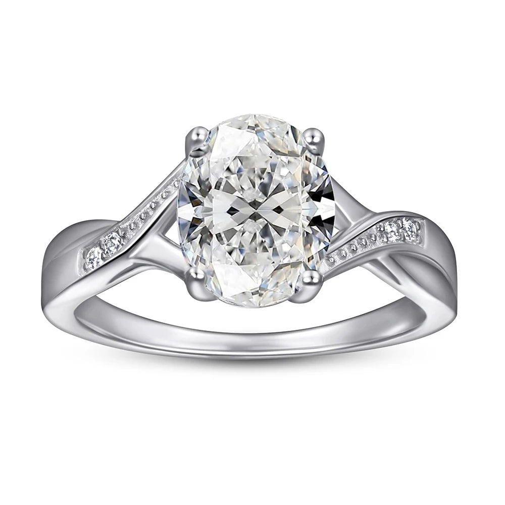 2ct Oval Moissanite Ring