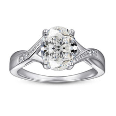2ct Oval Moissanite Ring